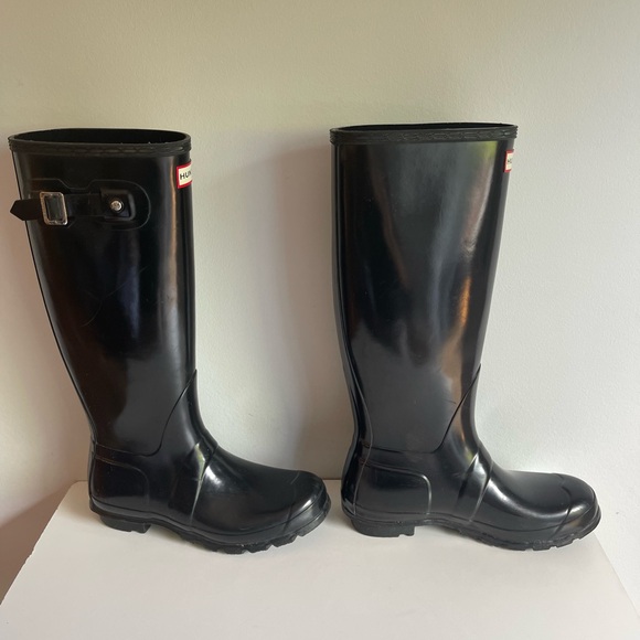 Women's HUNTER BOOTS Black Size 7 EUP 38 - Picture 6 of 11